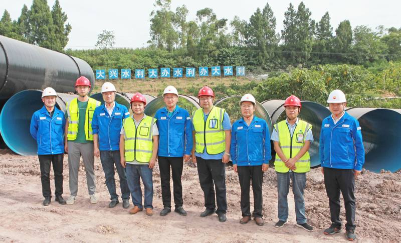 鋪展合作新畫卷，匠心勾勒精品工程——資陽石油鋼管有限公司到資中三黃支渠項目部開展業(yè)務(wù)交流活動