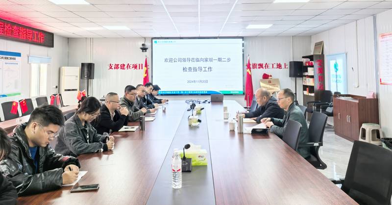 項目建設加壓快跑 汪輝德、鄒世界赴二分公司承建項目督導工作